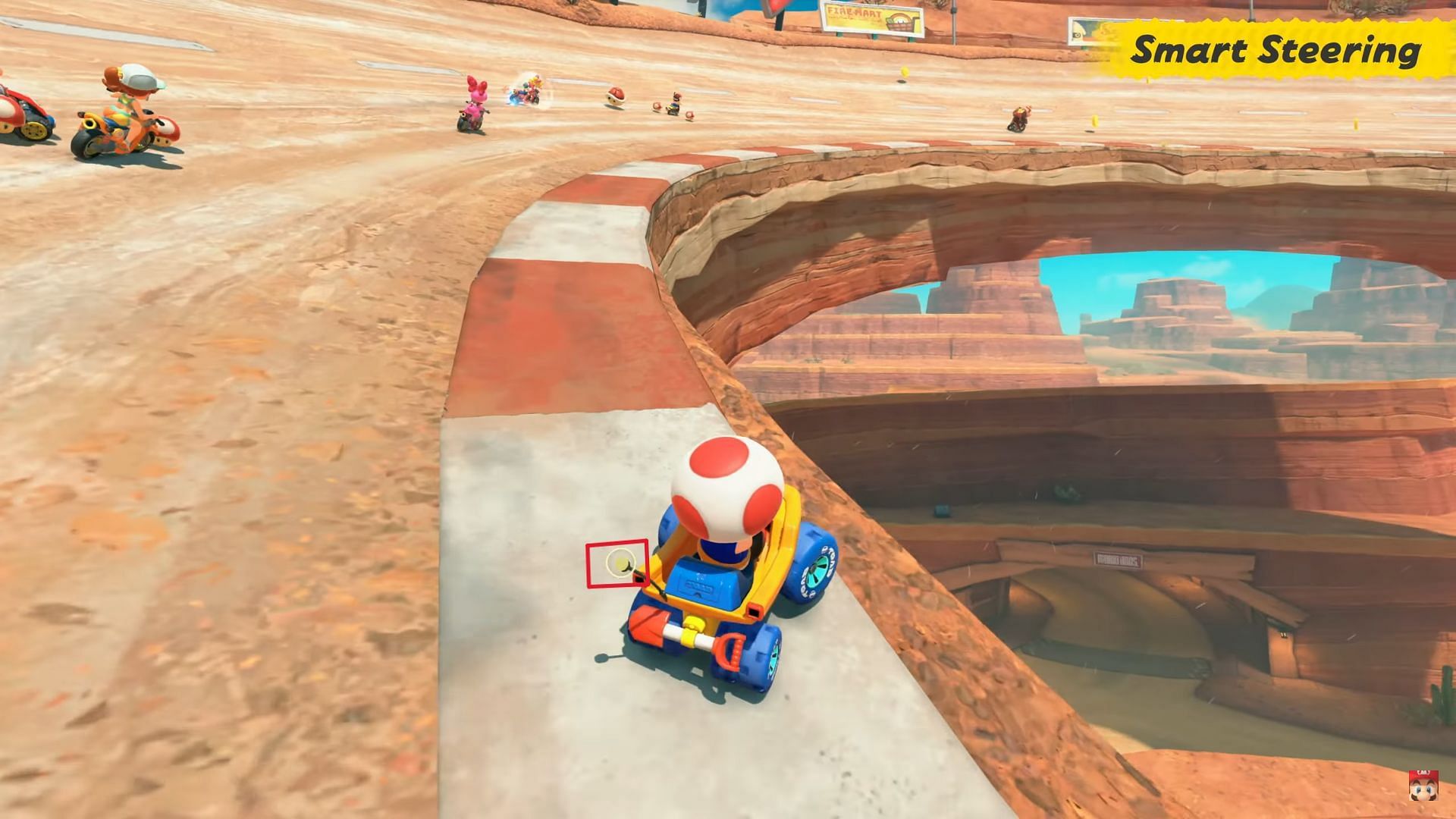 Blinking antenna is directly proportional to Smart Steering (Image via Nintendo)